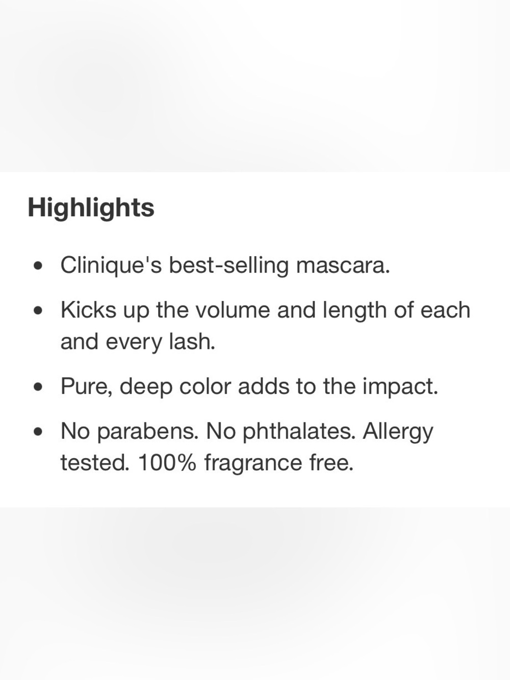 CLINQUE HIGH IMPACT MASCARA COLOR #01 BLACK TRAVEL SIZE - Picture 5 of 10